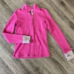 Kavu Pink Leopard Print Pullover with Thumb Holes
